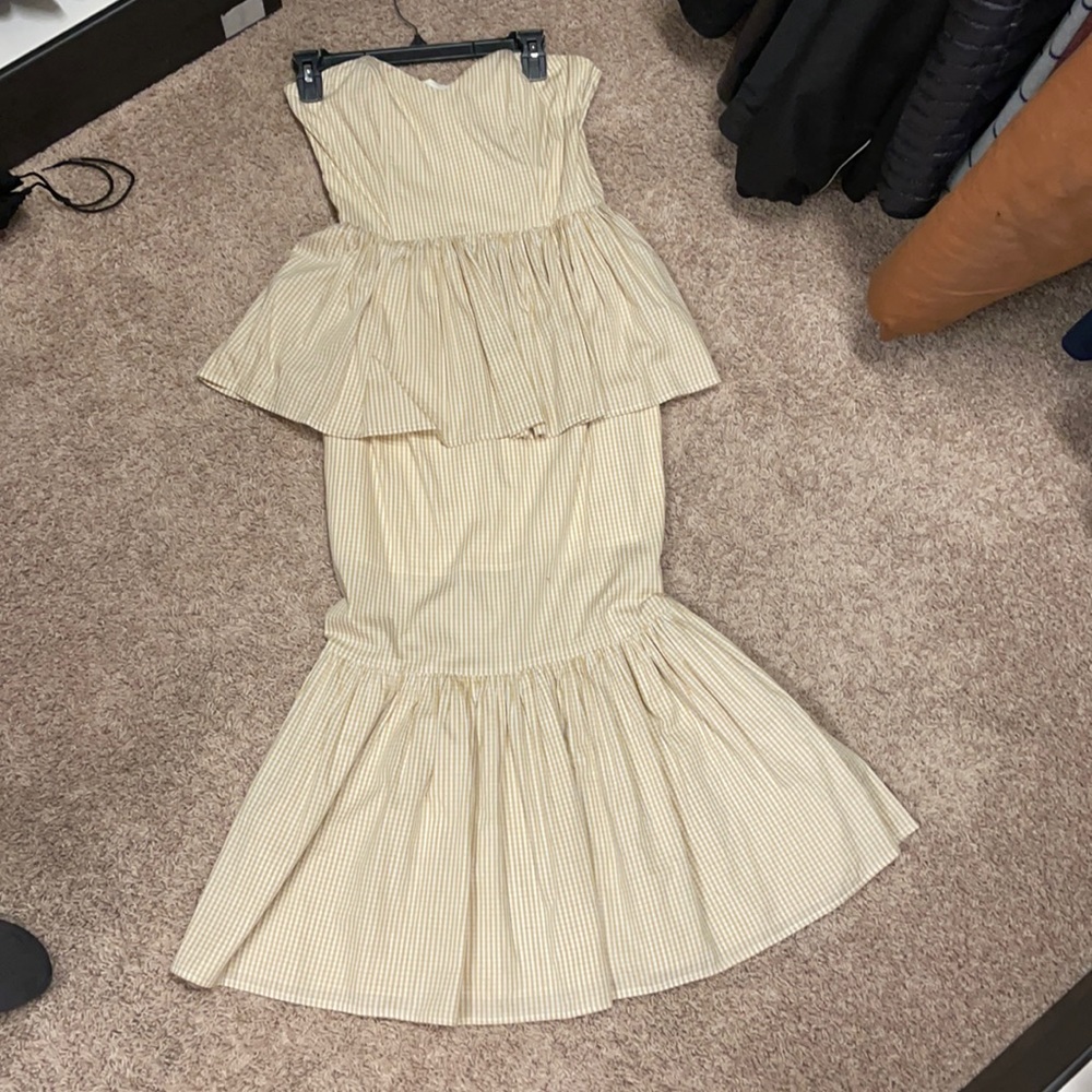 Strapless maxi summer dress